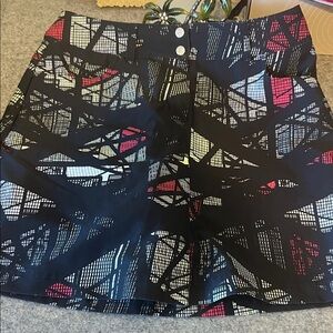 Slazenger Black and Red Geometric Mini Skirt Sz 0 Like New!